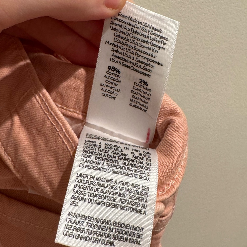 NWT MOTHER THE INSIDER HOVER Jean pink size 27 peach color - Picture 8 of 13